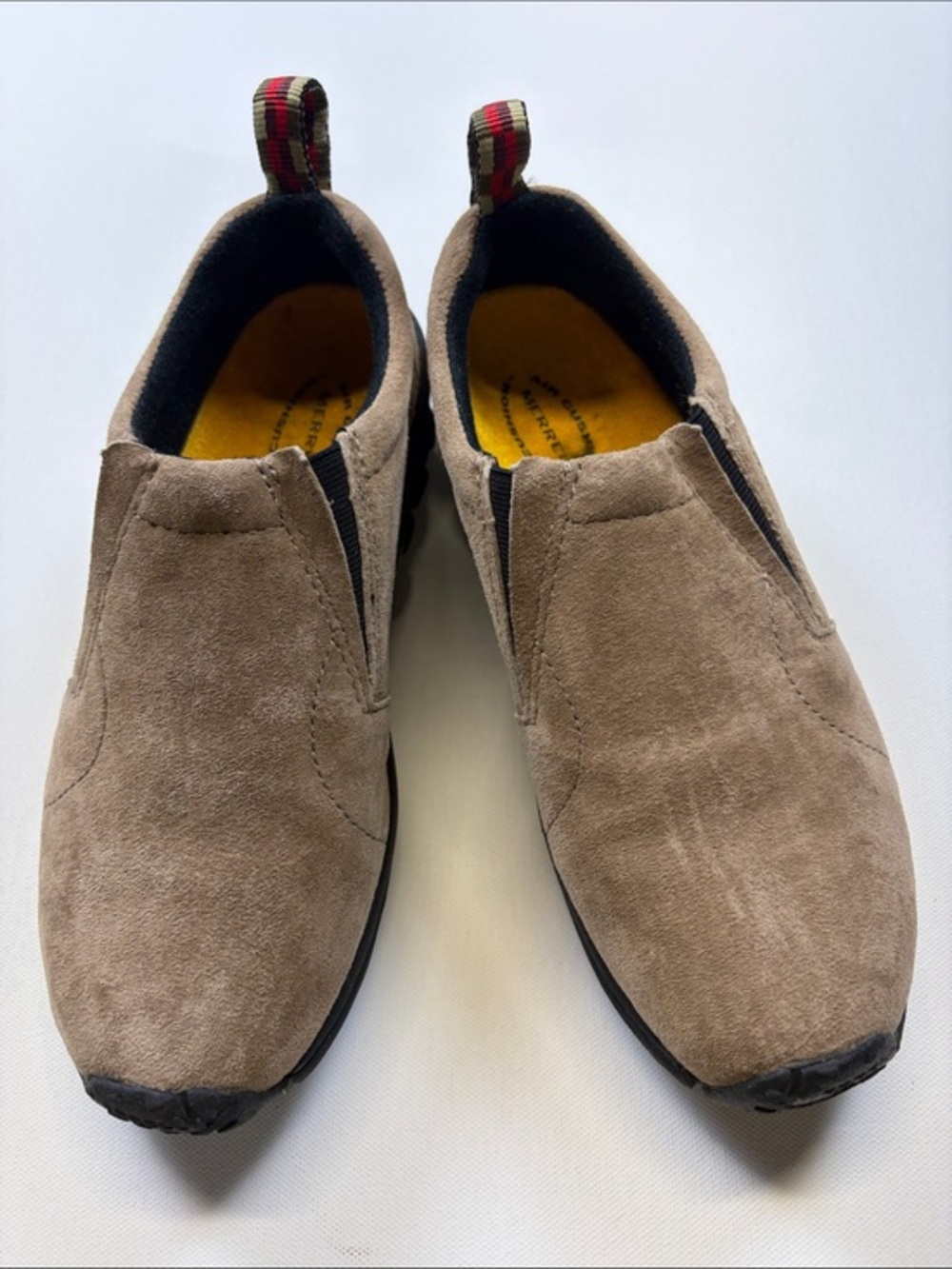 MERRELL TAN SUEDE SLIP ON WALKING SHOES AIR CUSHION SIZE 6.5